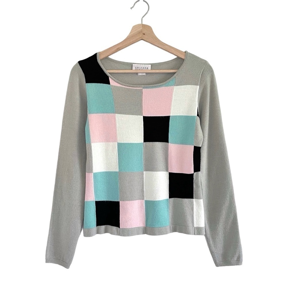 Vintage Uniform John Paul Richard Checkered Sweater Small